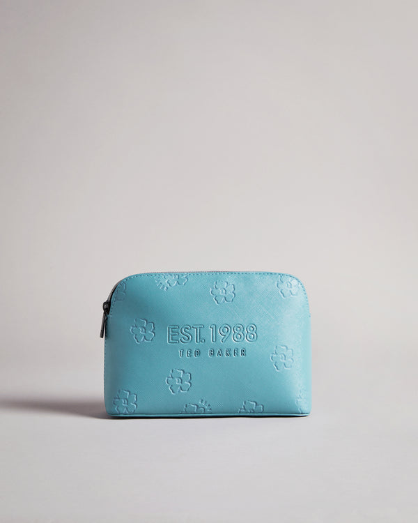 <P><Span Style="Text-Decoration: Underline;">Floral Debossed Saffiano Makeup Bag</Span></P>
<Div Class="Finer-Details-Acco...